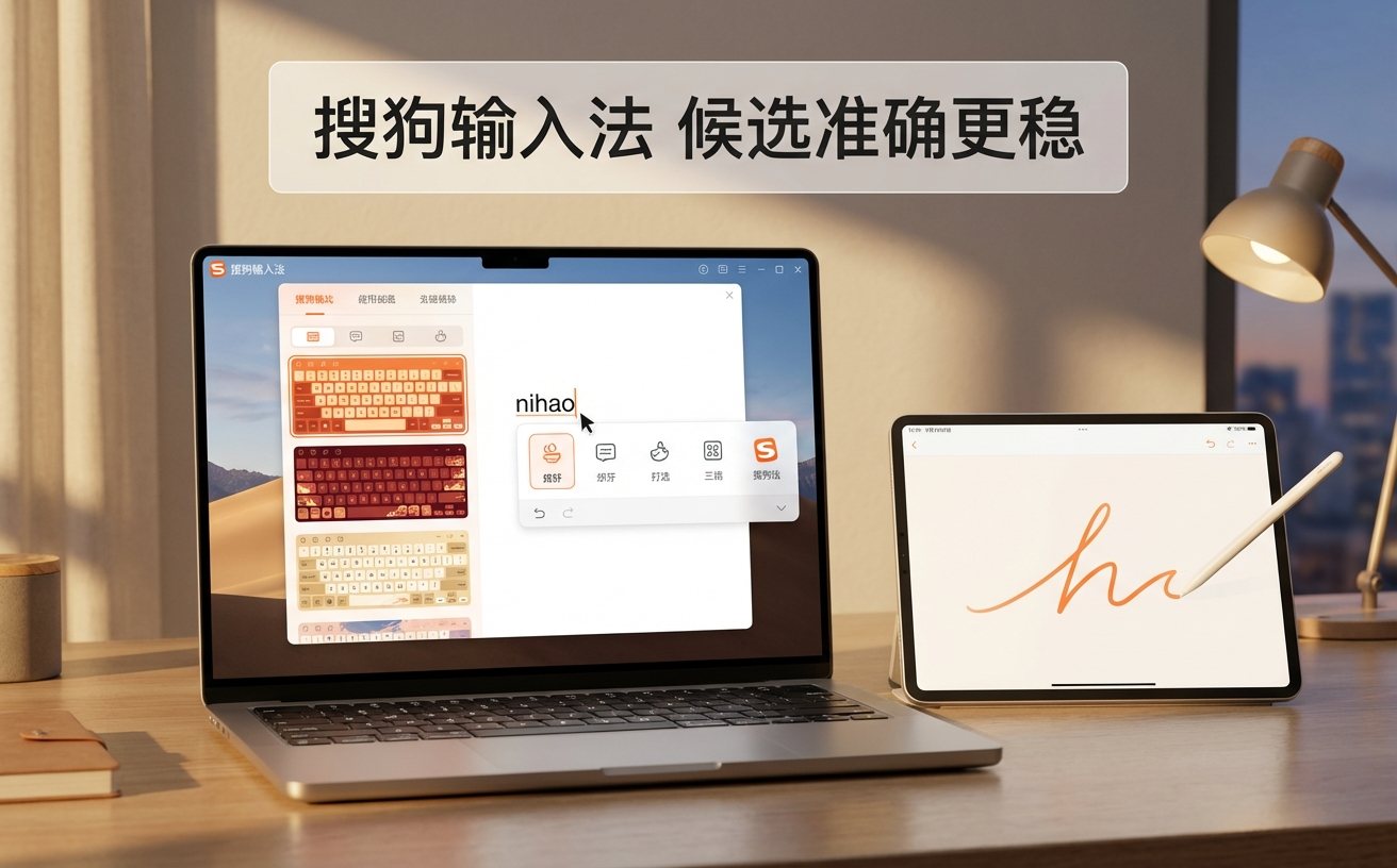 搜狗输入法主题皮肤与布局设置界面