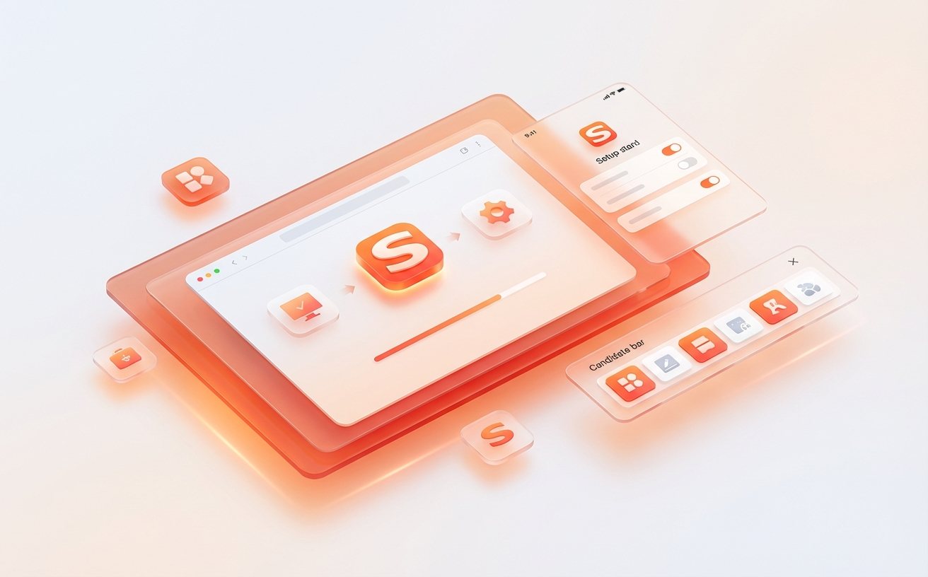 搜狗输入法安装引导与输入界面展示